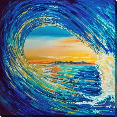 Картина маслом Под гребнем волны