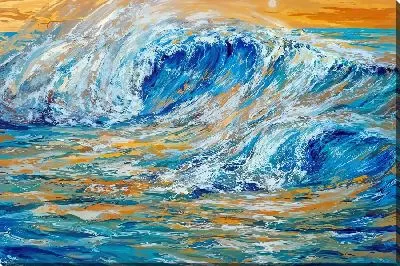 Картина маслом Волны в океане