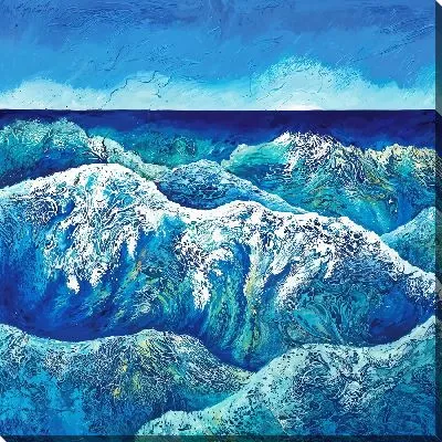 Картина маслом Фактурные волны