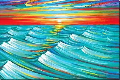 Картина маслом Яркие волны