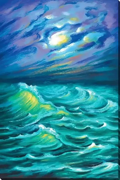 Картина маслом Прозрачные волны