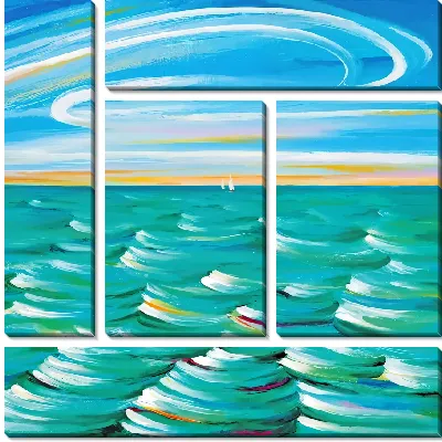 Модульная картина Небольшие волны