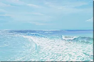 Картина маслом Волны нежных оттенков