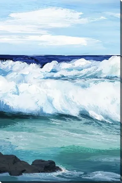 Картина маслом Волны у берега