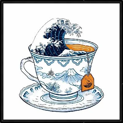 Картина Волна в чашке чая