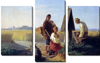 Картина Сбор на церковь (Gathering at the church)