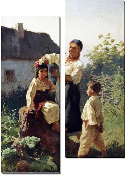 Картина Надевают венок (Wearing a wreath)