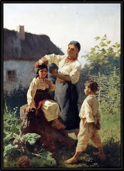 Картина Надевают венок (Wearing a wreath)