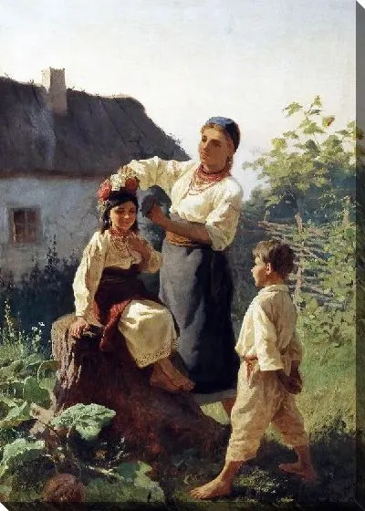 Картина Надевают венок (Wearing a wreath)