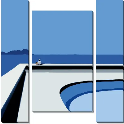 Бассейн в стили минимализм