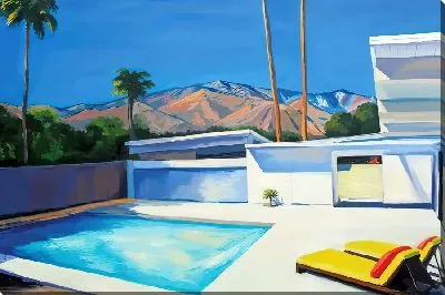 Картина маслом Частная вилла с бассейном