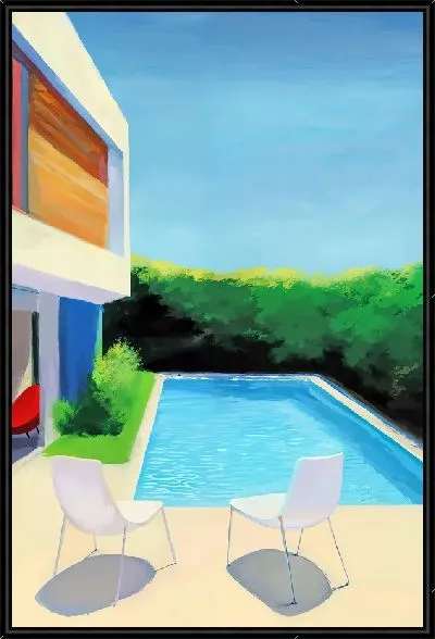 Картина Бассейн и два стула