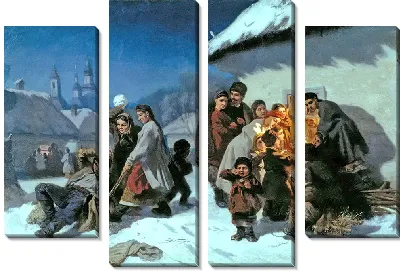 Картина Колядки в Малороссии