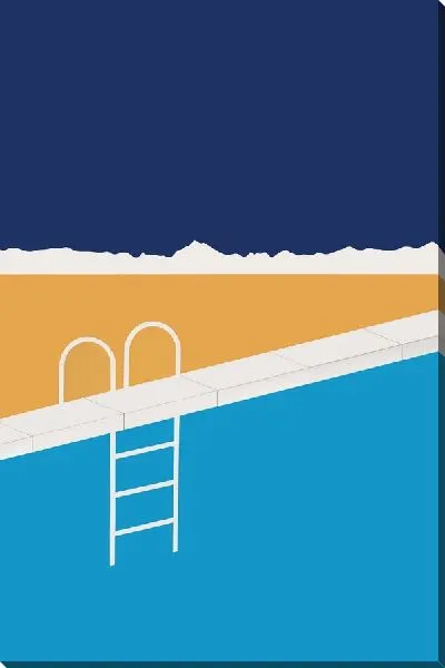 Картина маслом Бассейн с голубой водой