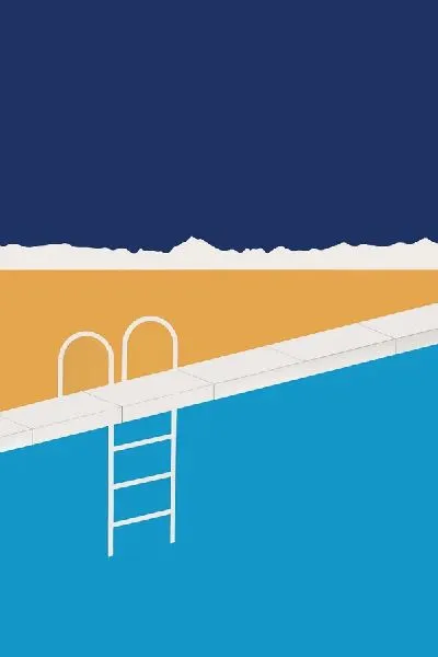 Плакат Бассейн с голубой водой