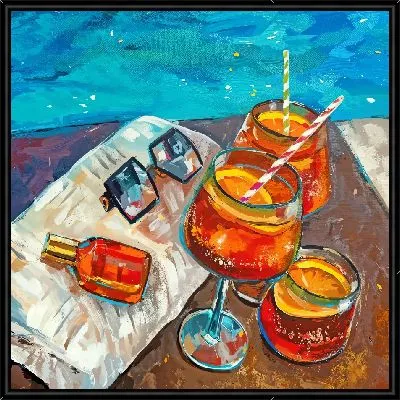 Картина Апероль Шприц у бассейна