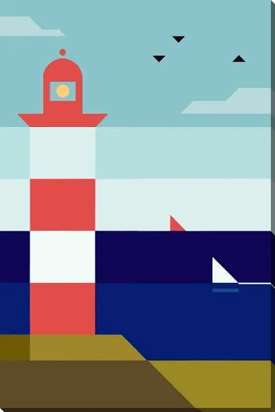 Картина маслом Полосатый маяк