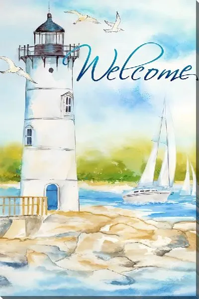 Картина маслом Welcome  и маяк