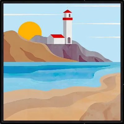 Картина Маяк на скале