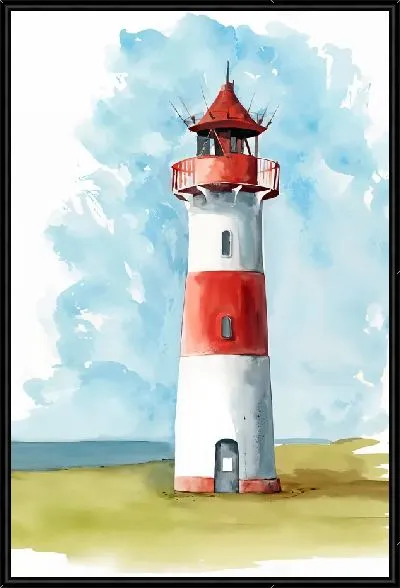 Картина Маяк с серой дверью