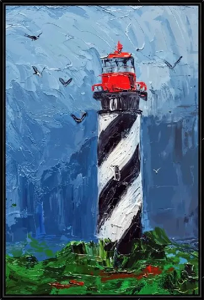 Картина Черно-белые маяк