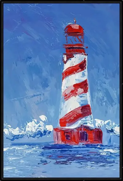 Картина Маяк в море