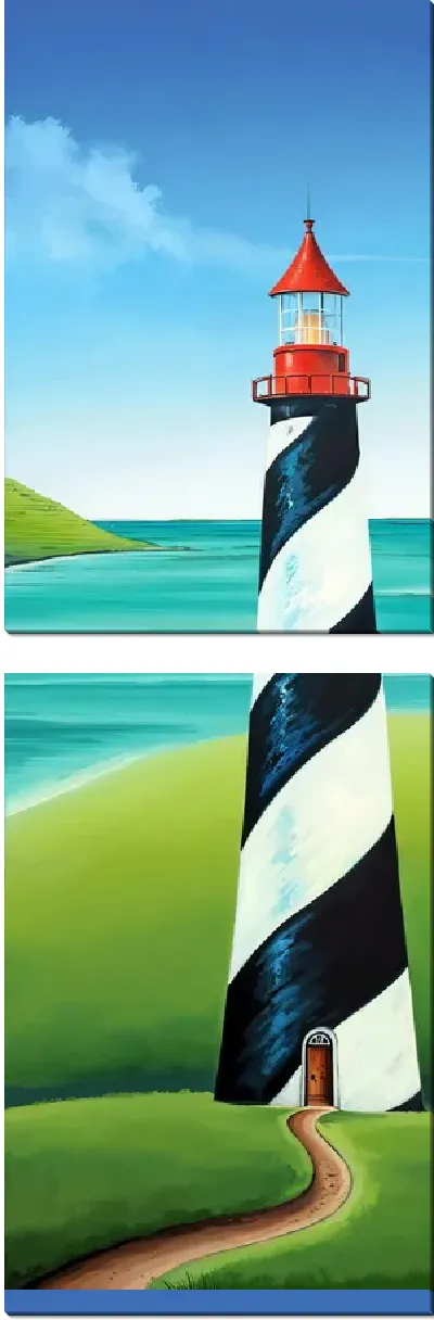 Модульная картина Тропинка к маяку
