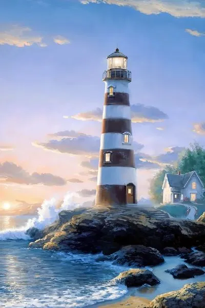 Плакат Вечерний маяк