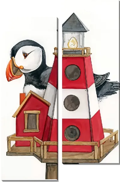 Модульная картина Скворечник в виде маяка