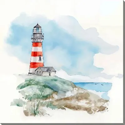 Картина маслом Маяк на холме