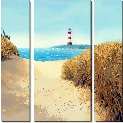 Модульная картина Дорога к пляжу