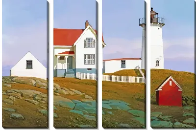 Дом с маяком на холме