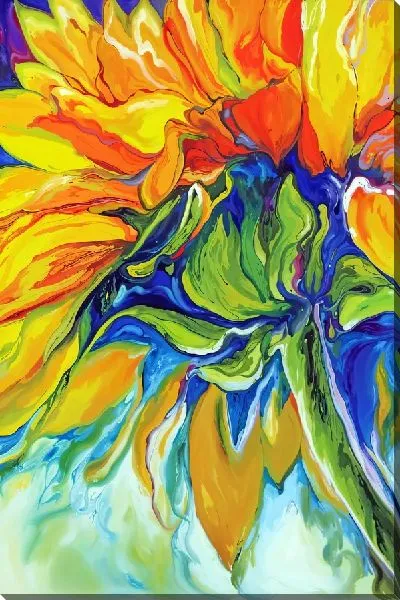 Картина маслом Макро подсолнух