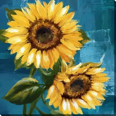 Картина маслом Композиция с подсолнухами №3