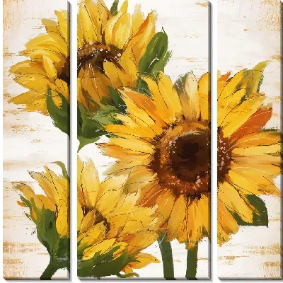Модульная картина Композиция с подсолнухами №4