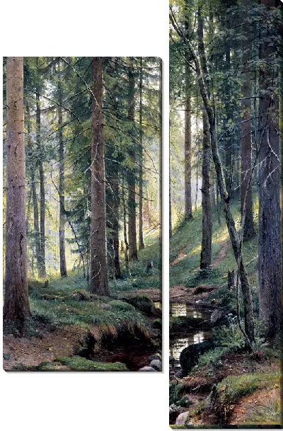 Картина Ручей в лесу (Stream in the Forest)