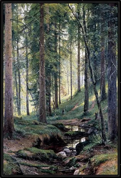 Картина Ручей в лесу (Stream in the Forest)