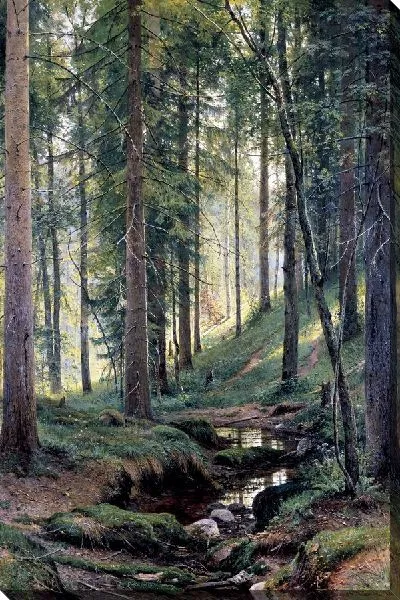 Картина Ручей в лесу (Stream in the Forest)