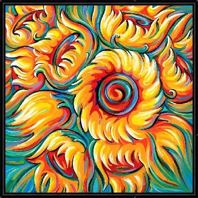 Картина Абстрактные подсолнухи