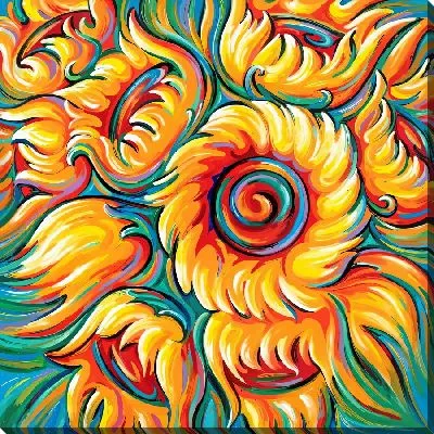 Постер Абстрактные подсолнухи