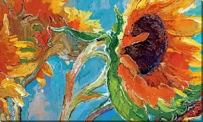 Картина маслом Подсолнухи №4