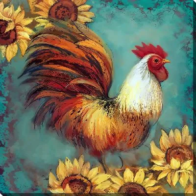 Подсолнухи и петух