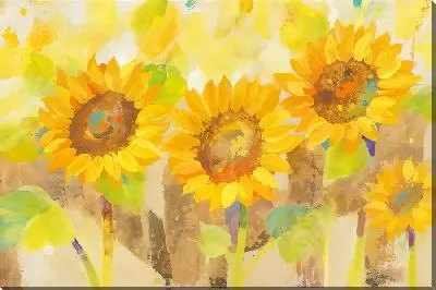 Картина маслом 4 подсолнуха