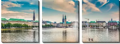 Модульная картина Панорама Гамбурга