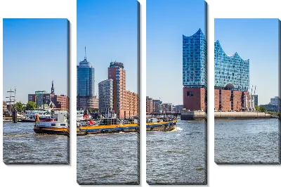 Модульная картина Жизнь города Гамбурга