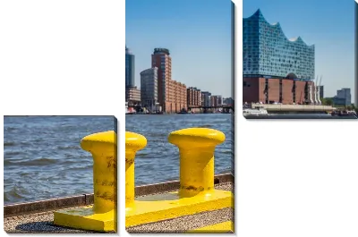 Модульная картина Причал в Гамбурге