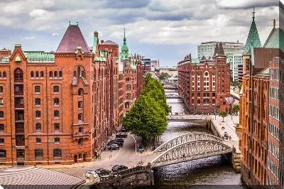 Постер Гамбург - вид сверху