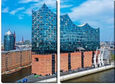 Модульная картина Эльбская филармония в Гамбурге