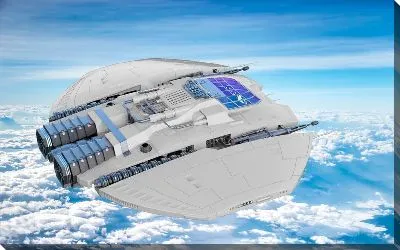 Постер Космический корабль в страстосфере