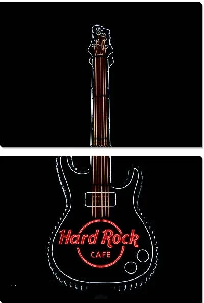Модульная картина Гитара Hard Rock cafe
